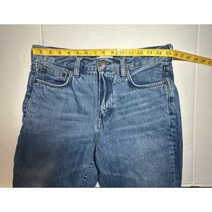 Free People Release Boot Cut Jeans Size 28 Raw Hem High Rise‎ Crop Y2K Frayed thumbnail 4