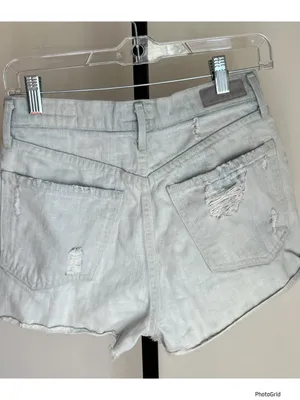 AGOLDE Anja Distessed Denim Shorts Size 26 thumbnail 2