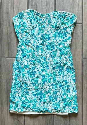 Floral Blue Mini Dress thumbnail 1