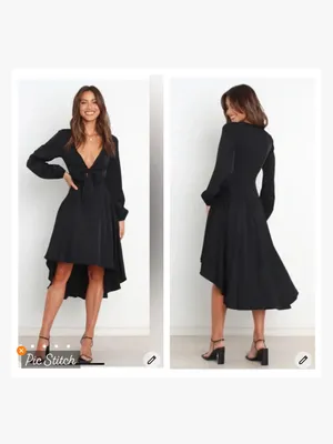 Petal & Pup Magnolia Dress High Low Black thumbnail 3