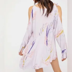 FREE PEOPLE Clear Skies Cold Shoulder Lilac Mini Dress‎ Small thumbnail 2