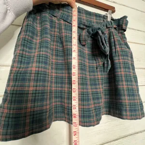American Eagle Green Plaid Mini Skirt Size Large thumbnail 8