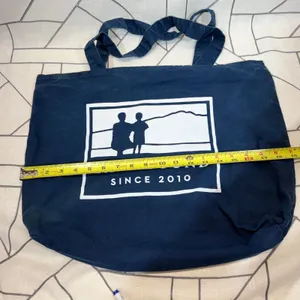 Tahoe Fund Tote‎ Bag Large Blue Canvas Lake Tahoe The Inn at Boatworks Zippered thumbnail 2