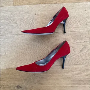 Christian Lacroix - Pointed Toe Stiletto Pumps in Red thumbnail 3