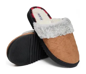 Born Faux‎ Fur Chestnut Clog Slippers, Womens Small (5-6) thumbnail 1