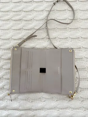Danger Dover Neutral Beige Crossbody Clutch with Gold Hardware thumbnail 5