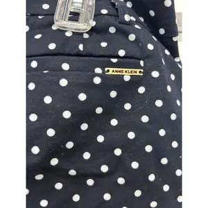 Anne Klein Women’s Sz 8 Blue White Polka Dot Chino Casual Summer Modest Shorts thumbnail 9