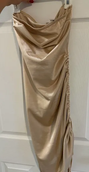 Champagne Nasty Gal Mini Dress thumbnail 1