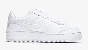 Nike Af1 Air Force One Shadow White Lace Up Platform Shoes Sneakers thumbnail 1