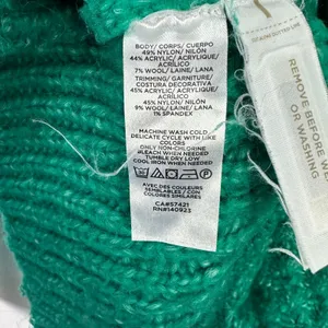 LOFT Chunky Green Pullover Sweater Large Textured Popcorn Knit Forest‎ Fairy thumbnail 3