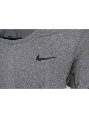 Nike Pro Dri-Fit Shirt Womens Small Gray Fitted Athletic Crew Neck Tee thumbnail 4