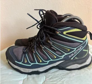 Salomon X Ultra Mid Hiking Boots US 8 Medium Gray Green Black MPN 371514 thumbnail 1
