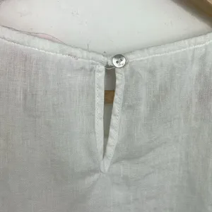 Marina Luna Linen White Crochet Trim Sleeveless Top size Medium thumbnail 9