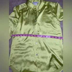 Rachel Zoe Green Casual Button Down Shirt thumbnail 7