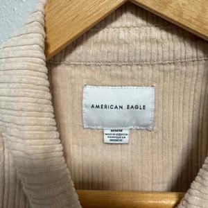 American Eagle Corduroy Cropped Button Down - Size Medium thumbnail 3