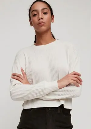 Aritzia Wilfred Free Rudko Long Sleeve Shirt White Women’s XS thumbnail 1
