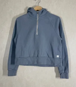 Vuori Women’s Restore Half Zip Hoodie Sweatshirt Pullover in Blue S thumbnail 1