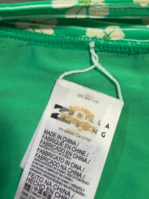 Wrangler X Billabong Green Floral Ribbed Bikini Bottom thumbnail 4