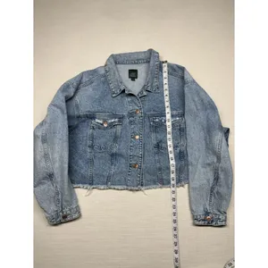 wild fable Light Blue Cropped Denim Jacket thumbnail 6