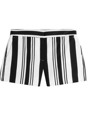 Like New Theory Blayne shorts Black White Stripe Size 2 thumbnail 4