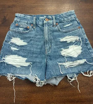 American Eagle Jean Shorts Women’s 0 Denim Curvy 90’s Boyfriend Short Blue thumbnail 1