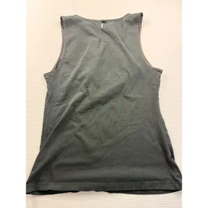 Ann Taylor Black Sleeveless‎ Tank Top Embroidered Satin Yoke Keyhole Back Small thumbnail 6
