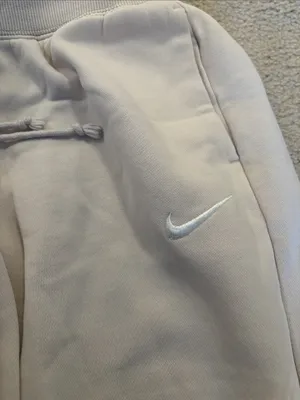 Nike Cream Beige Swoosh Joggers thumbnail 2