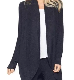 Barefoot Dreams Women open front Circle Cardigan Sweater Gray Long Sleeve XS/S thumbnail 1