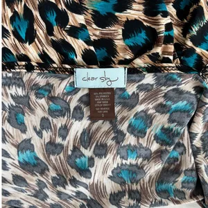 2000s Vintage Clear Sky Brown Blue Leopard Print Cami‎ Tank Top Y2K Summer Small thumbnail 4