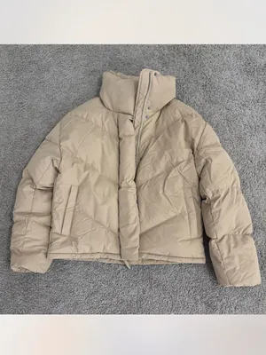 NWT Aritzia Wilfred Oxford Tan Cloud Puff Puffer Jacket size X-Small 700+ fill thumbnail 2