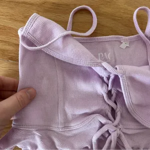 PacSun Lace-Up Lilac Top thumbnail 3