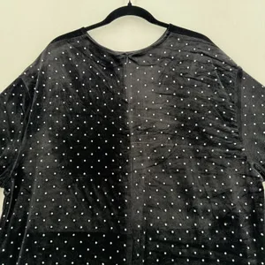 H&M Velvet Rhinestone Dress Women’s XXL Black Short Sleeve Mini Holiday Party thumbnail 4