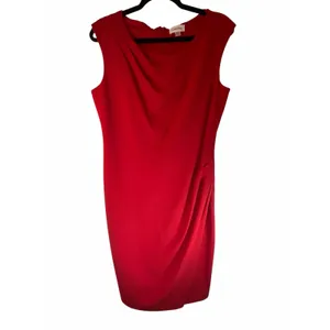 Calvin Klein Red Sheath Dress - Size 12 thumbnail 2