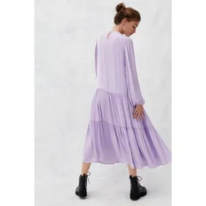 Anthropologie Dolan Katrina Tiered Maxi Dress Size L. B-3 thumbnail 3