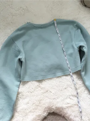 For Love & Lemons Cropped Sweatshirt and Sweatpants Lounge Set - Seafoam thumbnail 3