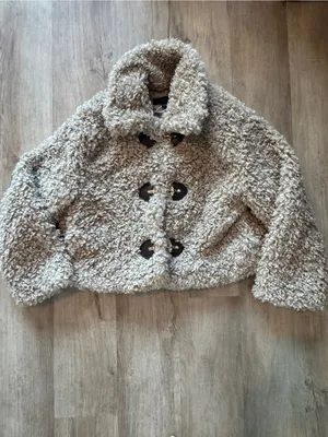 Zara Faux Shearling Hook Closure Jacket Sz Xl thumbnail 3
