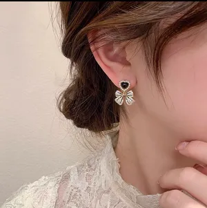 Gold Plated Bow Earrings thumbnail 2