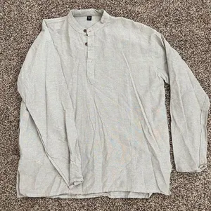 Light gray Chinese Collar Button Up Size XXL thumbnail 1