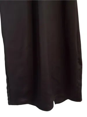 Jason Wu Black Satin Halter Plunging U-Neckline Midi Dress Medium Women’s thumbnail 5