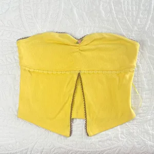 Kimchi Blue Yellow Crop Top Eyelet thumbnail 2