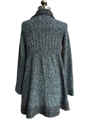 Prana Angelica Duster Cardigan, Wool Mohair Blend, Long Line, Heather Charcoal thumbnail 6