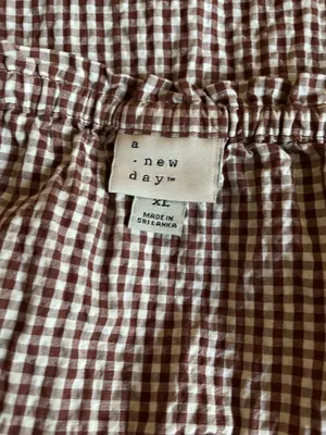 A New Day Brown Gingham Button Front Mini Skirt new  thumbnail 6