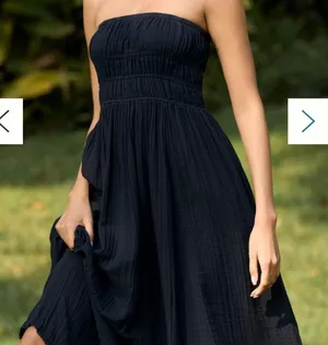 ANTHROPOLOGIE Celandine Strapless Smocked DW Maxi Dress /Black/ Size L -98212269 thumbnail 4