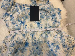 NWT Anthropologie En Saison Claire Midi Dress Eyelet Floral Tiered Fairy Size S thumbnail 13