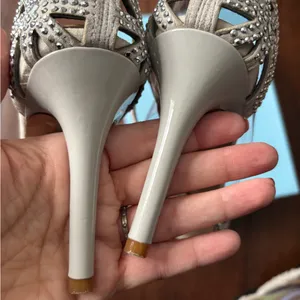 Antonio Melani Macall Chalk Jeweled Ankle-Strap Dress Heel #9 thumbnail 7