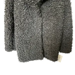 NWT Kendall + Kylie Coat Sz M Shaggy Faux Fur Reversible Mid-Length Notch Collar thumbnail 8