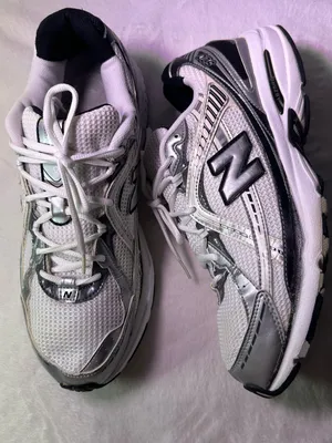 New Balance White & Silver Women's Athletic Sneakers thumbnail 5