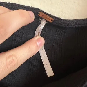 Free People Black Square Tie Neck Blouse thumbnail 2
