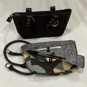 Luvali Changeable & Reversible Dark Brown Bag with Kaleidoscope/Jungle Cover thumbnail 14