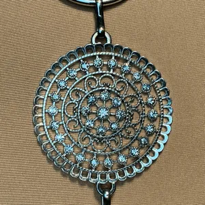 Silver Rhinestone Chain Belt Medallion Boho Western Festival Adjustable Y2K thumbnail 8